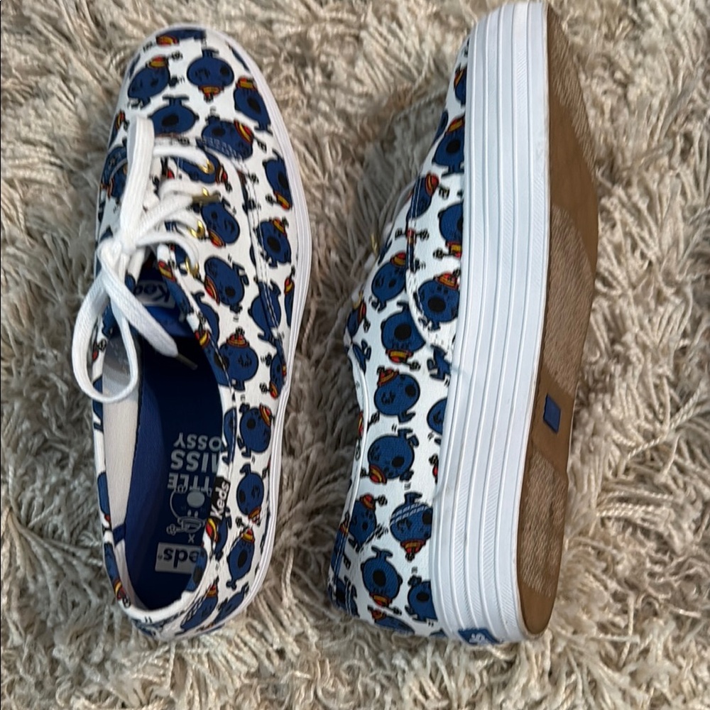 Keds White and Blue Sneakers Canvas